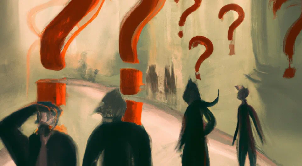 People reacting with uncertainty while considering a future platform migration.