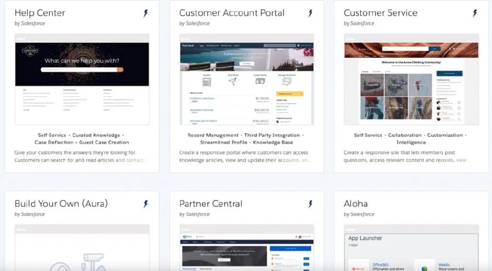 Experience Cloud interface representing the likely foundation for Commerce on Core.