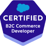 The Certified B2C Commerce Developer badge.