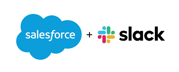 The Salesforce Logo + The Slack logo