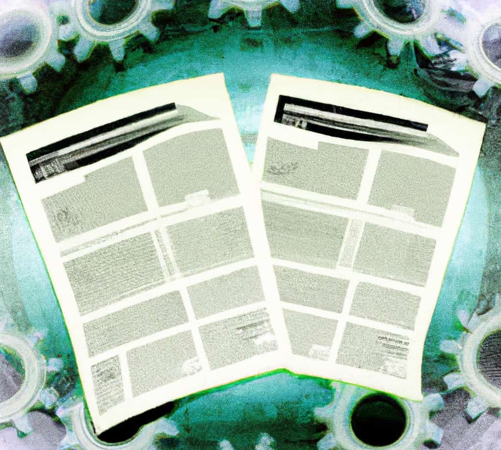 newsletter surrounded by cogwheels