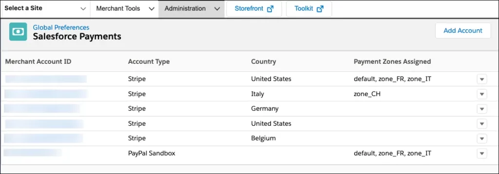 salesforce payments business manager