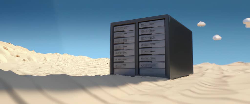 A server in the desert