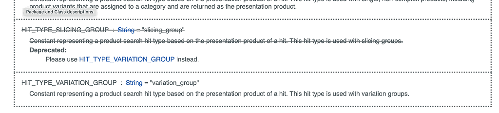 A screenshot of the ProductSearchHit script documentation with the following message below slicing: 