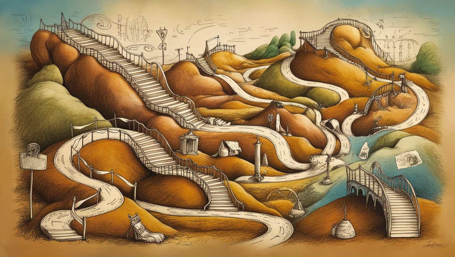 A winding path, depicting the choices one has to make