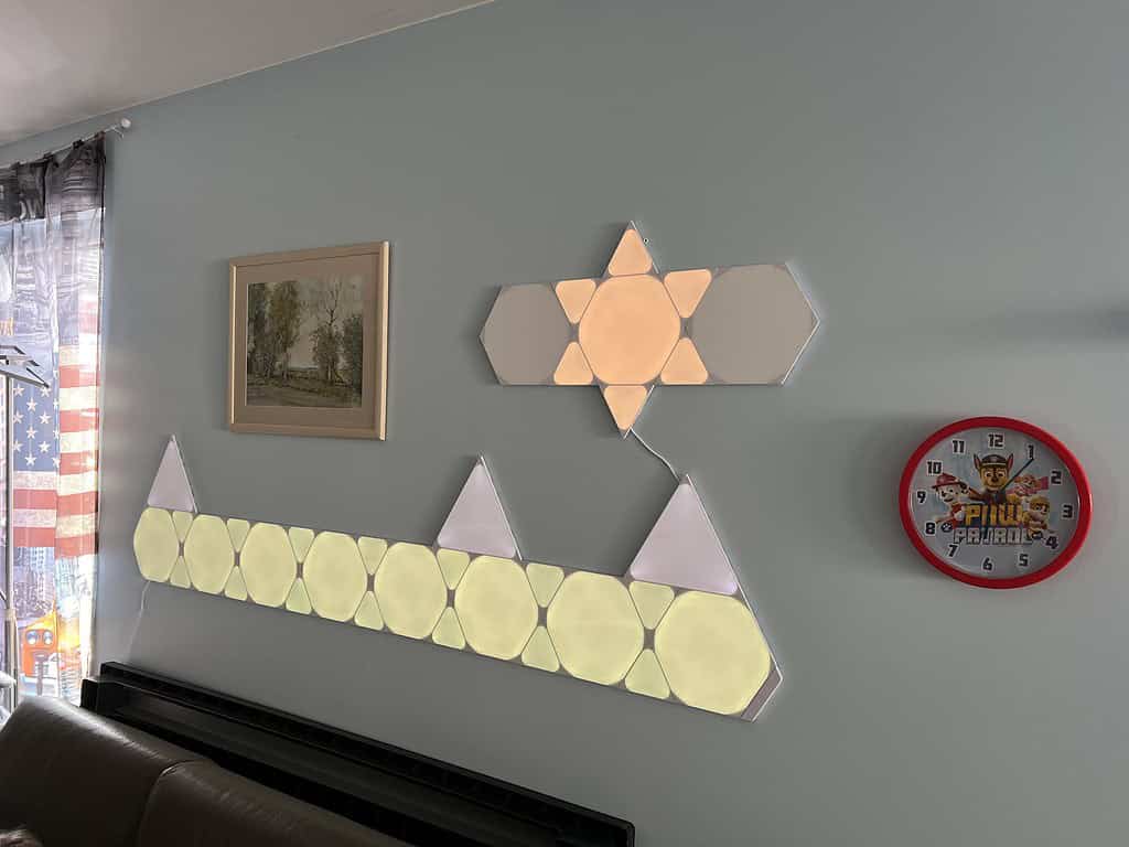 It sure has been quiet on this blog. 1 Nanoleaf Shapes that I can show the weather on