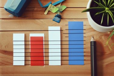 Vintage_Style_Photography_A_3D_bar_chart_showing_the_progress_of_a_project_against_it